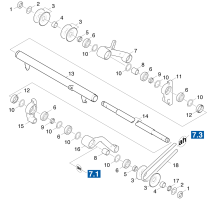 KÄRCHER Professional Ersatzteile Kehrmaschinen KMR 1200 D  Schwinge kpl. 1.891-114.0