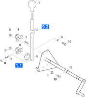 KÄRCHER Professional Ersatzteile Kehrmaschinen KMR 1200 B  Hebel Kehrwalze 1.891-104.0