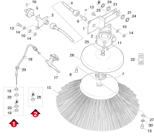 KÄRCHER Professional Ersatzteile Kehrmaschinen KSM 950 S B 0 Seitenbesen links