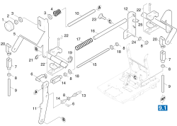 KÄRCHER Professional Ersatzteile Kehrmaschinen KMR 1250 B  Hoehenverstellung 1.091-105.0