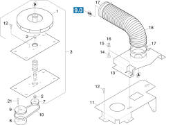 KÄRCHER Professional Ersatzteile Kehrmaschinen KMR TRAC  Geblaese 1.039-104.0
