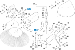 KÄRCHER Professional Ersatzteile Kehrmaschinen KMR 1250 BAT PACK Seitenbesen links 1.091-112.0