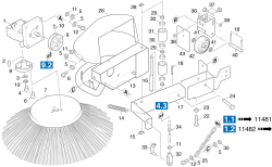 KÄRCHER Professional Ersatzteile Kehrmaschinen KMR 1250 B -2 SB  Seitenbesen rechts 1.091-124.0