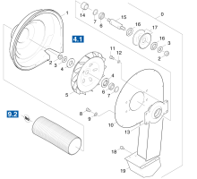 KÄRCHER Professional Ersatzteile Kehrmaschinen KMR 1200 B  Luefter Anbau 1.891-104.0