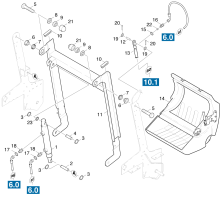 KÄRCHER Professional Ersatzteile Kehrmaschinen KMR 1250 BAT Hochentleerung 1.091-101.0