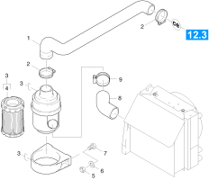 KÄRCHER Professional Ersatzteile Kehrmaschinen KMR 1550 D-KAT-1SB  Motor Luftfilter 1.948-314.0