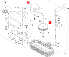 KÄRCHER Professional Ersatzteile Kehrmaschinen KMR 1050 XL-B  Kehrband rechts 1.047-904.0