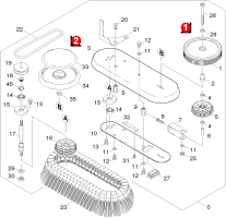 KÄRCHER Professional Ersatzteile Kehrmaschinen KMR 1050 XL-B  Kehrband links 1.047-904.0