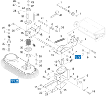 KÄRCHER Professional Ersatzteile Kehrmaschinen KMR 1050 XL-B  Befestigung rechts 1.047-904.0