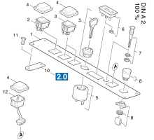 KÄRCHER Professional Ersatzteile Kehrmaschinen KMR 1200 BAT Instrumententafel 1.891-101.0
