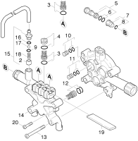 KÄRCHER Professional Ersatzteile Hochdruckreiniger Heisswasser HDS 550C ECO 1.272-604.0 Zylinderkopf