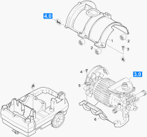 KÄRCHER Professional Ersatzteile Hochdruckreiniger Heisswasser HDS 550C ECO 1.272-604.0 Halterung Motor