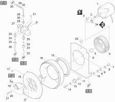 KÄRCHER Professional Ersatzteile Hochdruckreiniger Heisswasser HDS 12/14-4 ST EU-I 1.699-919.0 Geblaese