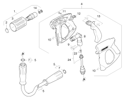 KÄRCHER Professional Ersatzteile Hochdruckreiniger Heisswasser HDS 798 CSX ECO EU 1.174-622.0 Handspritzpistole