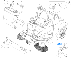 KÄRCHER Professional Ersatzteile Kehrmaschinen KM 120/150 R G  ABS STVZO 1.511-106.0