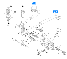 KÄRCHER Professional Ersatzteile Hochdruckreiniger Kaltwasser HD 3.5/30 -4S Ea 1.286-110.0 Ventile