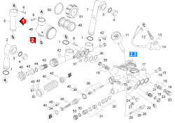KÄRCHER Professional Ersatzteile Hochdruckreiniger Kaltwasser HD 9/20 -4M EU-I 1.524-401.0 Zylinderkopf