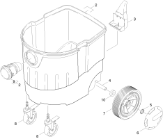 KÄRCHER Professional Ersatzteile Sauger D27902 LX 1.379-295.0 Behaelter Einzelteile