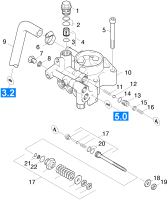 KÄRCHER Professional Ersatzteile Hochdruckreiniger Kaltwasser HD 6/15 -4ST    EU 1.374-203.0 Zylinderkopf