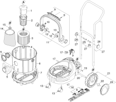 KÄRCHER Ersatzteile Nasstrockensauger A 2206 X *EU 1.723-110.0 Geraet Einzelteile