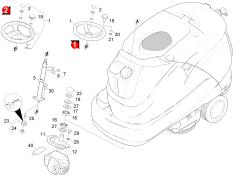KÄRCHER Professional Ersatzteile Bodenreiniger Saber GLIDE 30 SP 1.246-162.0 Lenkung