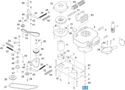 KÄRCHER Professional Ersatzteile Kehrmaschinen KM 90/60 R P  Benzinmotor Antrieb Version 1 1.047-207.0