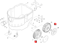 KÄRCHER Professional Ersatzteile Sauger NT 35/1 Tact Bs  EU 1.184-702.0 Behaelter Einzelteile