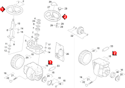 KÄRCHER Professional Ersatzteile Kehrmaschinen KM 90/60 R Bp Lenkung Batterie 1.047-205.0