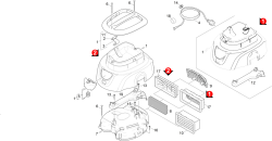 KÄRCHER Professional Ersatzteile Sauger T 15/1 Prof EU 1.355-211.0 Gehaeuse