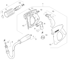KÄRCHER Professional Ersatzteile Hochdruckreiniger Heisswasser HDS 12/18 -4SX ADE EU-I 1.071-654.0 Handspritzpistole