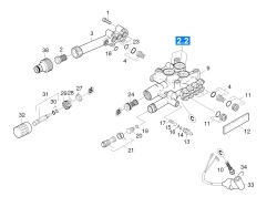 KÄRCHER Ersatzteile Hochdruckreiniger Xpert HD 7170 1.214-124.0-A Zylinderkopf
