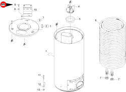 KÄRCHER Professional Ersatzteile Hochdruckreiniger Heisswasser HDS 8/18-4M EU I 1.077-604.0 Heizschlange