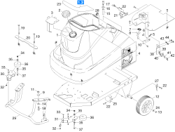 KÄRCHER Professional Ersatzteile Bodenreiniger B140 R Bp 9.398-151.0 GRUNDRAHMEN