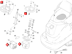 KÄRCHER Professional Ersatzteile Bodenreiniger B140 R Bp 9.398-151.0 LENKUNG