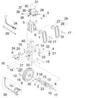 KÄRCHER Professional Ersatzteile Bodenreiniger BR 55/40 RS Bp 1.006-132.0 Antrieb Vorderrad