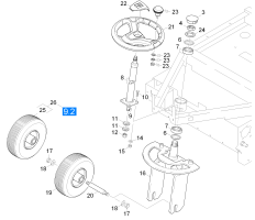 KÄRCHER Professional Ersatzteile Kehrmaschinen KM 100/100 R G  Lenkung 1.280-105.0