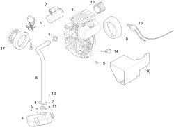 KÄRCHER Professional Ersatzteile Kehrmaschinen KMR 1250 D KAT  Dieselmotor YANMAR L70N 1.091-135.0