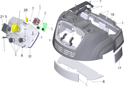 KÄRCHER Professional Ersatzteile Sauger NT 75/1 Tact Me Te H EU 1.667-294.0 Haube Einzelteile
