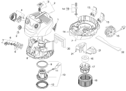KÄRCHER Ersatzteile Nasstrockensauger WD 4.290 *EU 1.347-720.0 Geraet Einzelteile