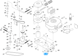 KÄRCHER Professional Ersatzteile Kehrmaschinen KM 90/60 R P  Benzinmotor Antrieb Version 2 9.398-162.0