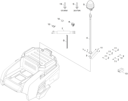 KÄRCHER Professional Ersatzteile Kehrmaschinen KM 90/60 R G Adv CARB  ABS Rundumkennleuchte 1.047-305.0