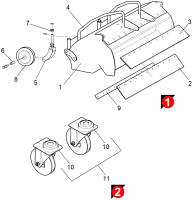KÄRCHER Professional Ersatzteile Kehrmaschinen KM 80 W G 0 Einzelteile Kehrbehaelter