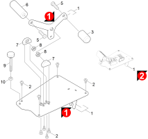 KÄRCHER Professional Ersatzteile Kehrmaschinen KM 105 0 Pedal kpl. Verbrenner