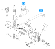 KÄRCHER Professional Ersatzteile Hochdruckreiniger Kaltwasser HD 10/25-4 Cage Plus EU-I 1.286-131.0 Ventile