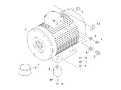 KÄRCHER Professional Ersatzteile Hochdruckreiniger Kaltwasser HD 20/15-4 Cage Plus EU-I 1.367-133.0 Motor