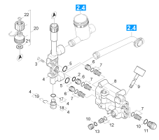 KÄRCHER Professional Ersatzteile Hochdruckreiniger Kaltwasser HD 3.5/30-4S Ea 1.286-908.0 Ventile