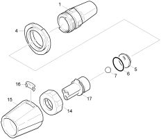 KÄRCHER Professional Ersatzteile Hochdruckreiniger Kaltwasser HD 3.5/30-4 S Ea 1.286-127.0 Dreifachduese