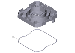 KÄRCHER Professional Ersatzteile Sauger Turbo I Set 1.378-308.0 Gehaeuse Grundplatte kpl.