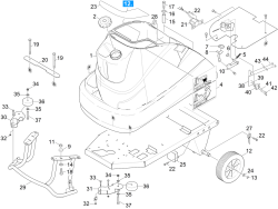 KÄRCHER Professional Ersatzteile Bodenreiniger B 140 R + D90 - Sochi 1.246-015.0 GRUNDRAHMEN