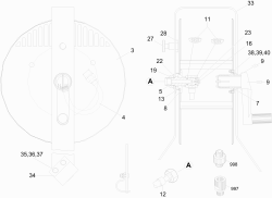 KÄRCHER Professional Ersatzteile Hochdruckreiniger Heisswasser ABS Schlauchtrommel basaltgrau 30m DN8 2.637-880.0 Schlauchtrommel